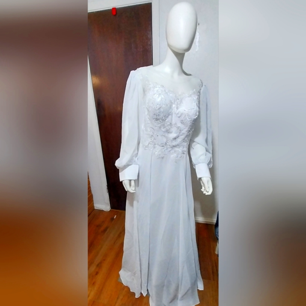 Chic White Lace Wedding Or FORMAL Dress.